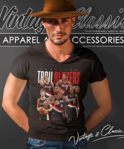 Portland Trail Blazers Shirt All Time Starting Five 2023 V Neck TShirt