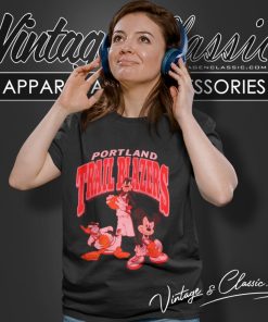 Portland Trail Blazers Shirt Junk Food Team Mickey Squad Women T Shirt