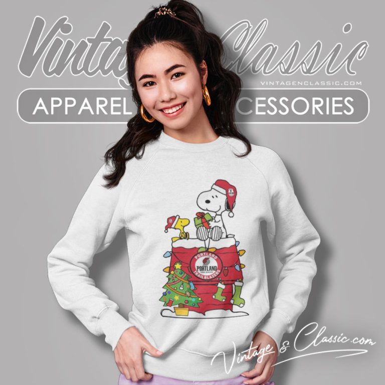 Portland Trail Blazers Shirt Just A Girl Who Loves Christmas And Love Sweatshirt Portland Trail Blazers Shirt Just A Girl Who Loves Christmas And Love Sweatshirt
