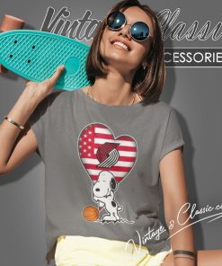 Portland Trail Blazers Shirt The Peanuts Movie Adorable Snoopy Women T Shirt
