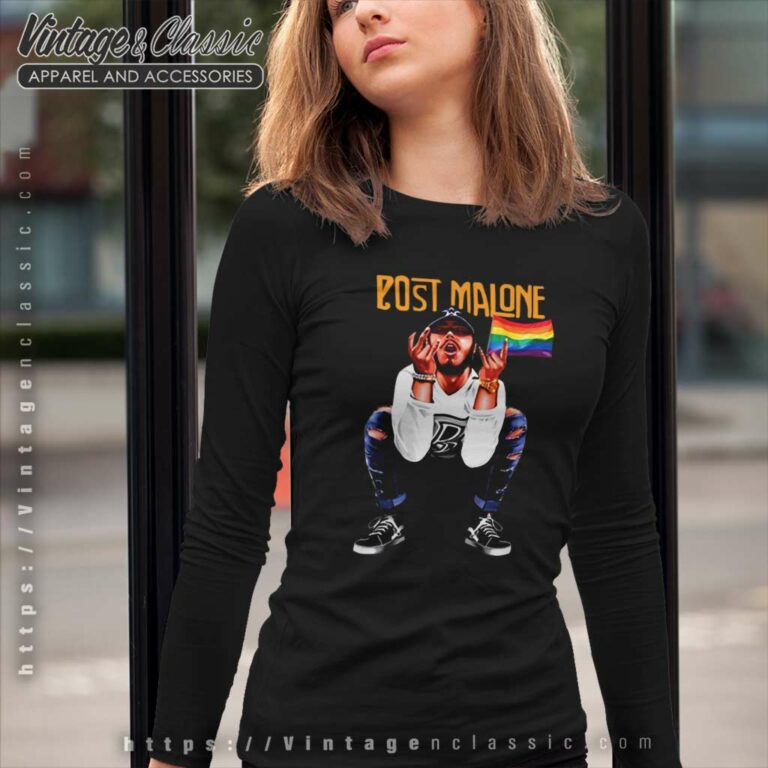 Post Malone Shirt Lgbt American Flag Long Sleeve Tee Post Malone Shirt Lgbt American Flag Long Sleeve Tee