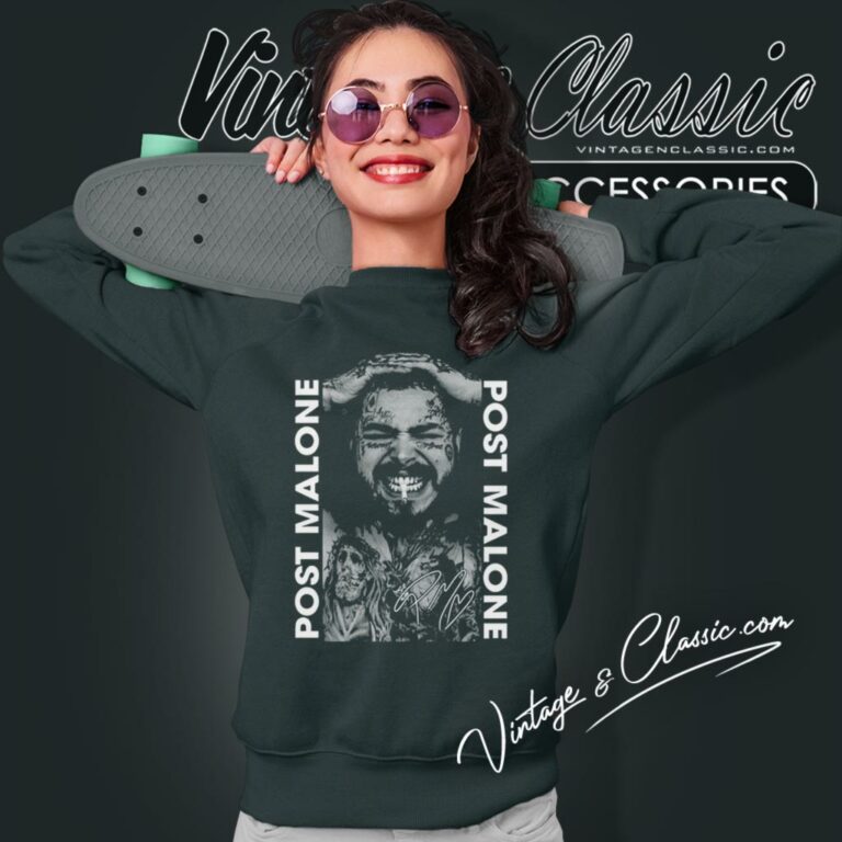 Post Malone Shirt Tattoos Smoking Signature 2024 Sweatshirt Post Malone Shirt Tattoos Smoking Signature 2024 Sweatshirt