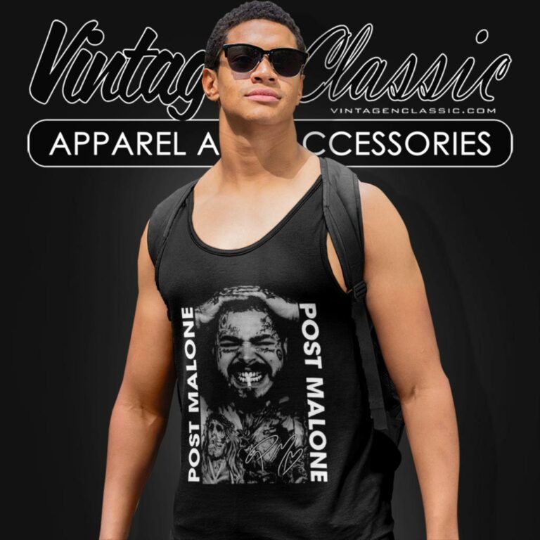 Post Malone Shirt Tattoos Smoking Signature 2024 Tank Top Racerback Post Malone Shirt Tattoos Smoking Signature 2024 Tank Top Racerback
