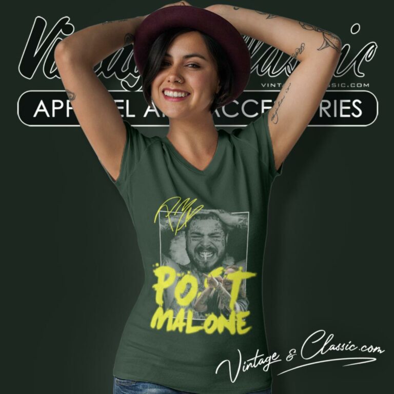 Post Malone Tattoo Smoking V Neck TShirt Post Malone Tattoo Smoking V Neck TShirt