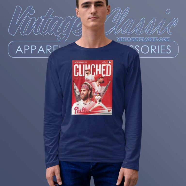 Postseason Clinched 2023 Take October Shirt Mlb Philadelphia Phillies Long Sleeve Tee Postseason Clinched 2023 Take October Shirt Mlb Philadelphia Phillies Long Sleeve Tee