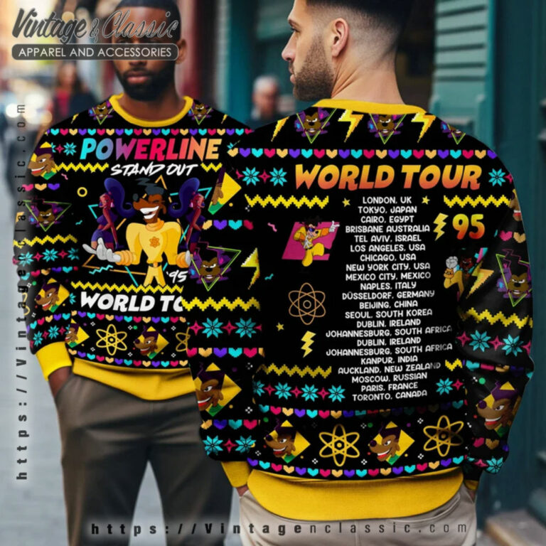 Powerline Stand Out Tour Ugly Sweater mens Ugly Christmas Sweater Powerline Stand Out Tour Ugly Sweater mens Ugly Christmas Sweater