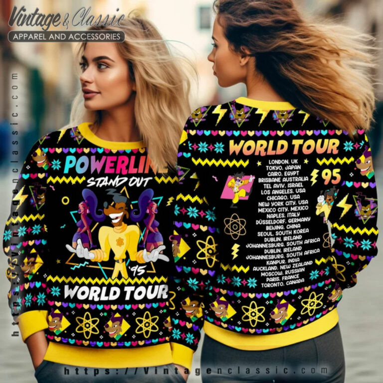 Powerline Stand Out Tour Ugly Sweater womens Ugly Christmas Sweater Powerline Stand Out Tour Ugly Sweater womens Ugly Christmas Sweater