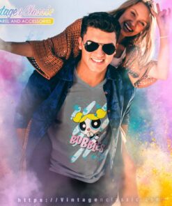 Powerpuff Girls Bubbles V Neck TShirt