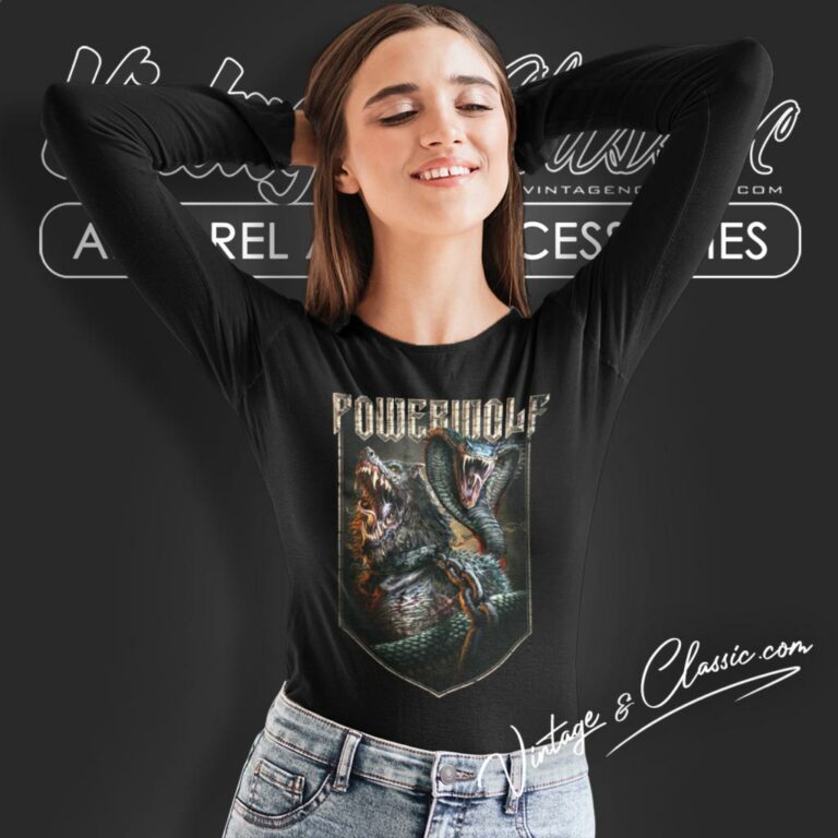 Powerwolf Shirt Kiss Of The Cobra King Long Sleeve Tee Powerwolf Shirt Kiss Of The Cobra King Long Sleeve Tee