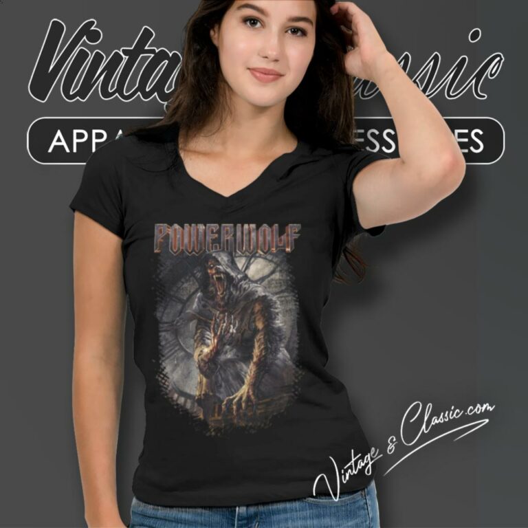 Powerwolf Shirt No Prayer At Midnight V Neck TShirt Powerwolf Shirt No Prayer At Midnight V Neck TShirt