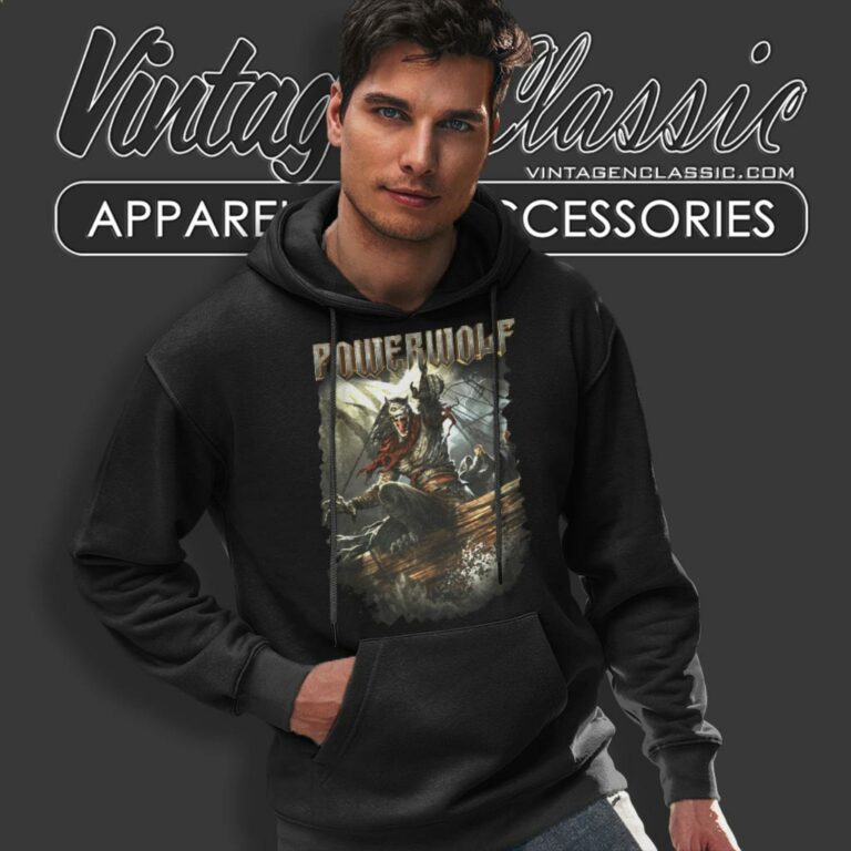 Powerwolf Shirt Sainted By The Storm Hoodie Powerwolf Shirt Sainted By The Storm Hoodie