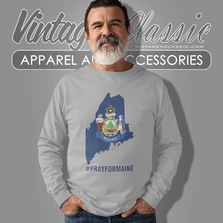 Pray For Maine Shirt Lewiston Maine Shooting Long Sleeve Tee Pray For Maine Shirt Lewiston Maine Shooting Long Sleeve Tee