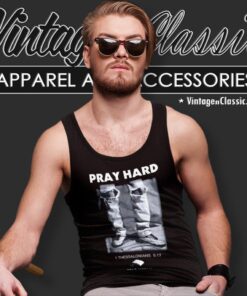 Pray Hard 1 Thessalonians 5 17 Grunge Ripped Jeans Tank Top Racerback