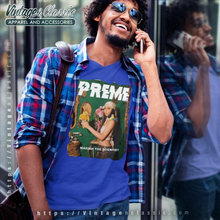 Preme Magazine Mariah The Scientist V Neck TShirt Preme Magazine Mariah The Scientist V Neck TShirt