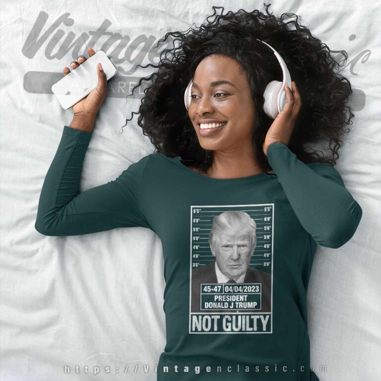 President Donald Trump Not Guilty Long Sleeve Tee President Donald Trump Not Guilty Long Sleeve Tee