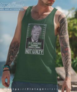 President Donald Trump Not Guilty Tank Top Racerback