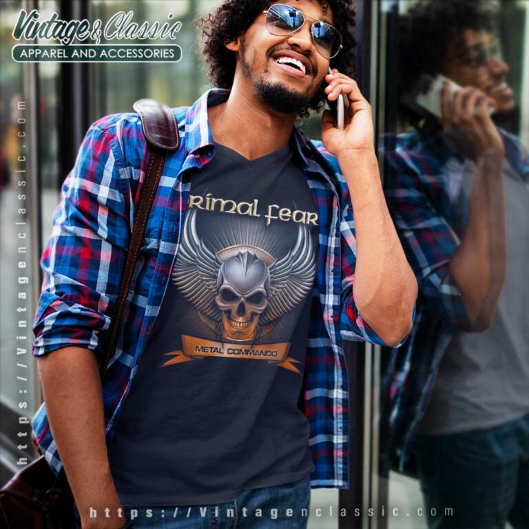 Primal Fear Shirt Metal Commando V Neck TShirt Primal Fear Shirt Metal Commando V Neck TShirt