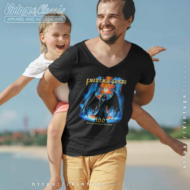 Primal Fear Shirt Tour Dates Adult V Neck TShirt Primal Fear Shirt Tour Dates Adult V Neck TShirt