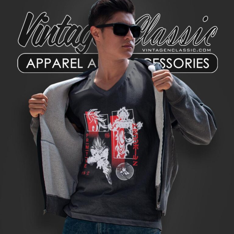 Primitive X Dragon Ball Z Goku V Neck TShirt Primitive X Dragon Ball Z Goku V Neck TShirt