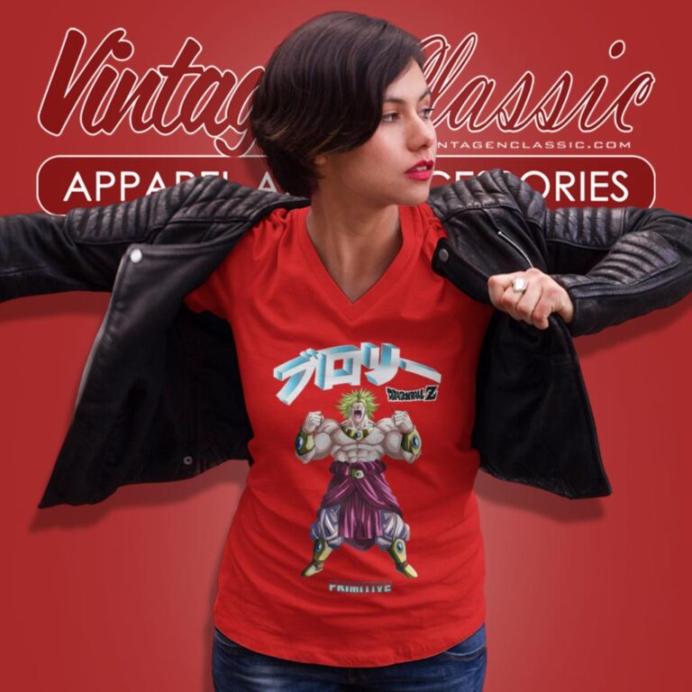 Primitive X Dragon Ball Z Super Saiyan Broly V Neck TShirt Primitive X Dragon Ball Z Super Saiyan Broly V Neck TShirt