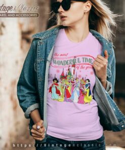 Princess Christmas Walt Disney V Neck TShirt