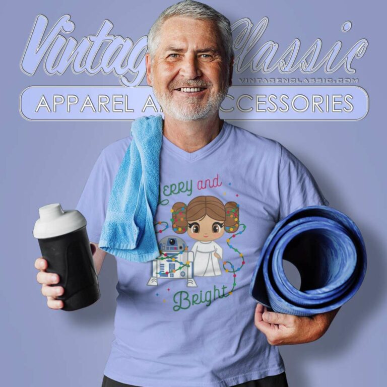 Princess Leia R2 D2 Star Wars Merry Christmas V Neck TShirt Princess Leia R2 D2 Star Wars Merry Christmas V Neck TShirt