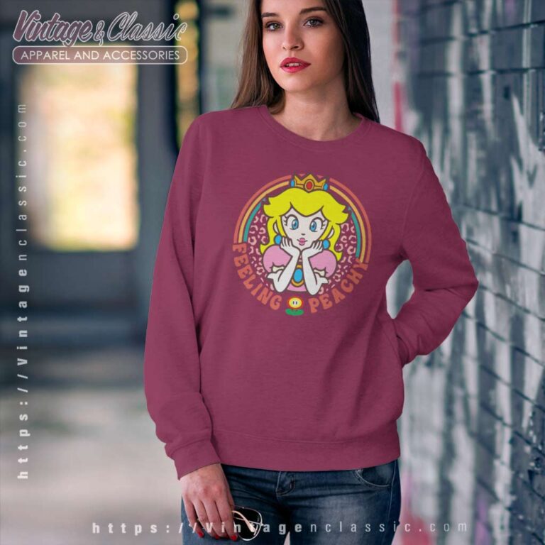 Princess Peach Feeling Peachy Super Mario Sweatshirt Princess Peach Feeling Peachy Super Mario Sweatshirt