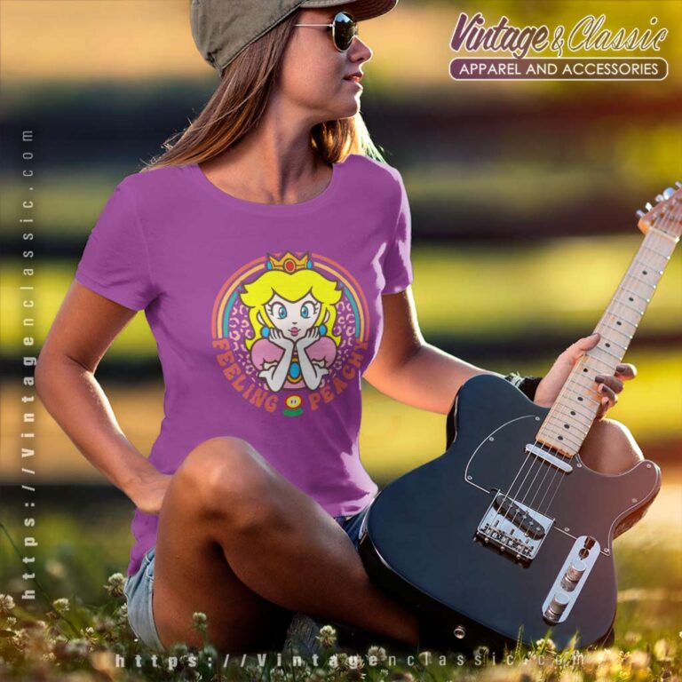 Princess Peach Feeling Peachy Super Mario Women TShirt Princess Peach Feeling Peachy Super Mario Women TShirt
