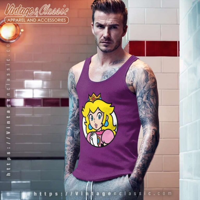 Princess Peach Star Super Mario Tank Top Racerback Princess Peach Star Super Mario Tank Top Racerback