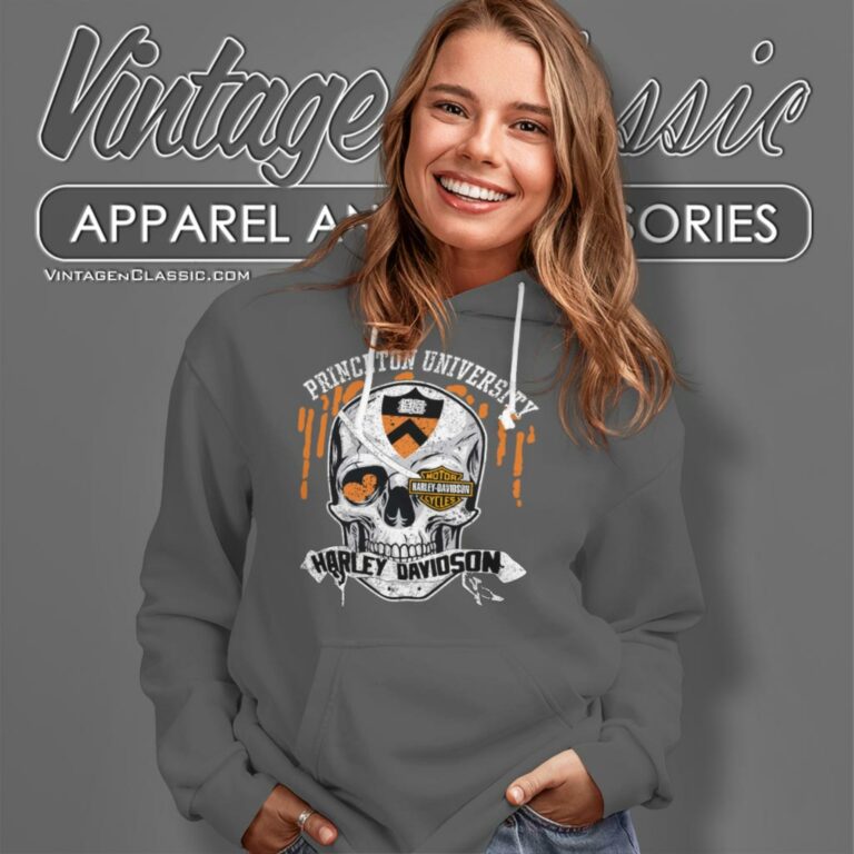 Princeton University Harley Davidson Skull Hoodie Princeton University Harley Davidson Skull Hoodie