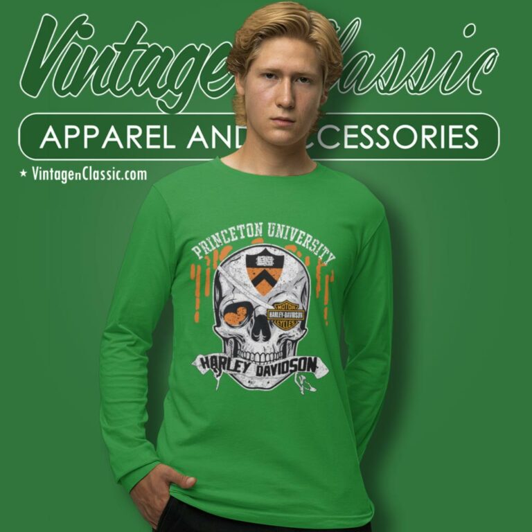 Princeton University Harley Davidson Skull Long Sleeve Tee Princeton University Harley Davidson Skull Long Sleeve Tee