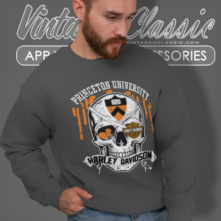 Princeton University Harley Davidson Skull Sweatshirt Princeton University Harley Davidson Skull Sweatshirt