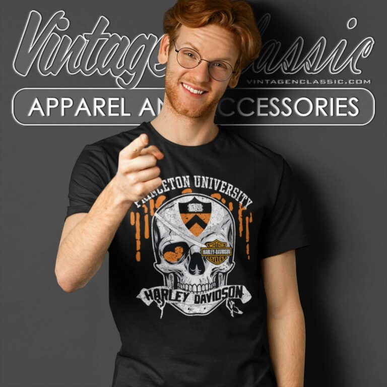 Princeton University Harley Davidson Skull T Shirt Princeton University Harley Davidson Skull T Shirt