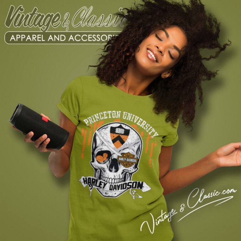 Princeton University Harley Davidson Skull Women T Shirt Princeton University Harley Davidson Skull Women T Shirt