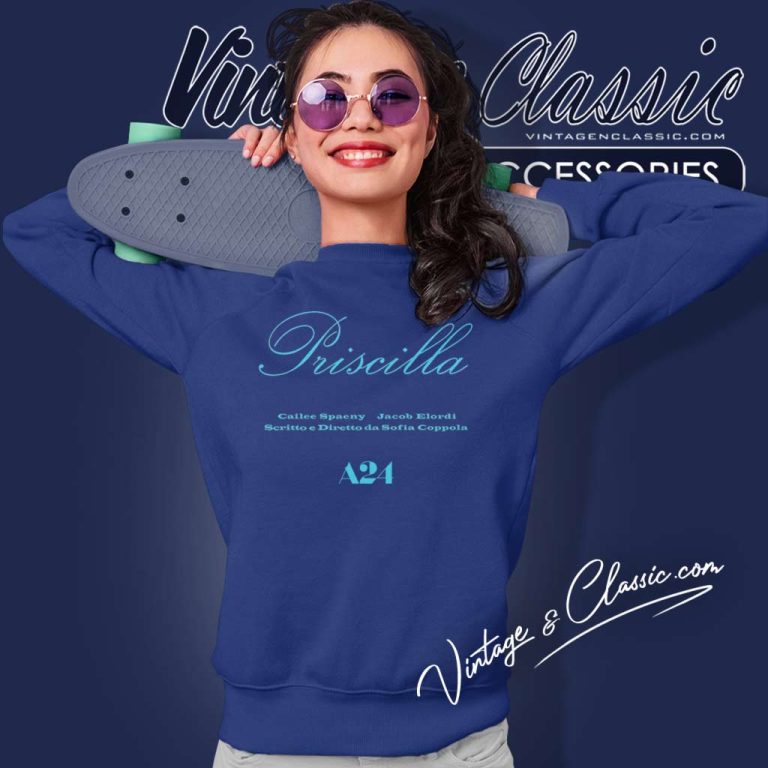 Priscilla Cailee Spaeny Jacob Elordi A24 Films Sweatshirt Priscilla Cailee Spaeny Jacob Elordi A24 Films Sweatshirt