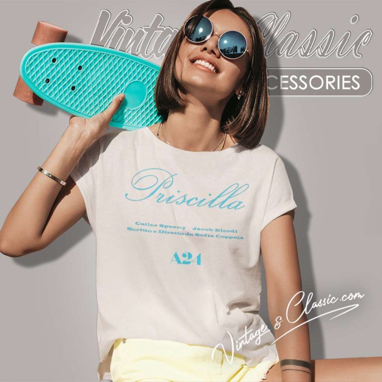 Priscilla Cailee Spaeny Jacob Elordi A24 Films Women TShirt Priscilla Cailee Spaeny Jacob Elordi A24 Films Women TShirt