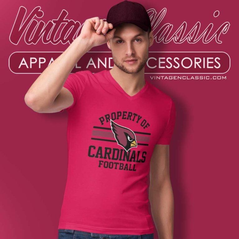 Property Of Arizona Cardinals Football Nfl Logo V Neck TShirt Property Of Arizona Cardinals Football Nfl Logo V Neck TShirt