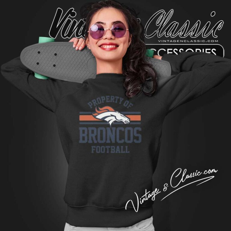 Property Of Denver Bronco Football Nfl Logo Sweatshirt Property Of Denver Bronco Football Nfl Logo Sweatshirt