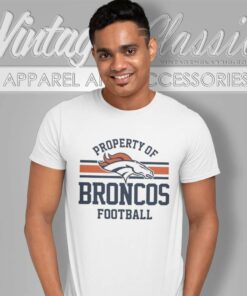 Property Of Denver Bronco Football Nfl Logo T Shirt