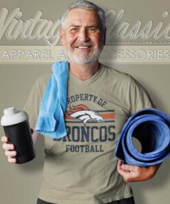 Property Of Denver Bronco Football Nfl Logo V Neck TShirt