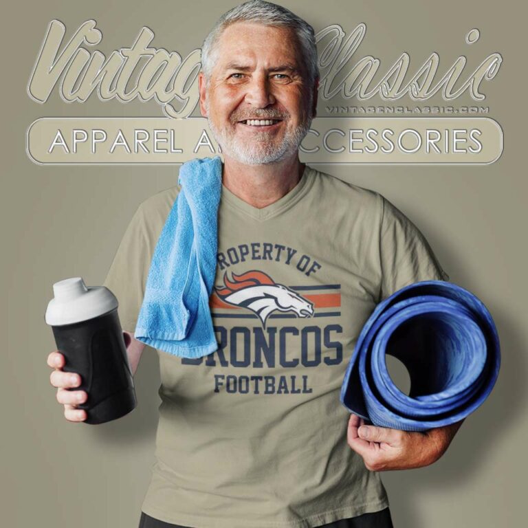 Property Of Denver Bronco Football Nfl Logo V Neck TShirt Property Of Denver Bronco Football Nfl Logo V Neck TShirt