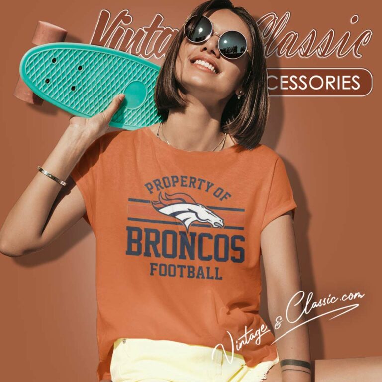 Property Of Denver Bronco Football Nfl Logo Women TShirt Property Of Denver Bronco Football Nfl Logo Women TShirt