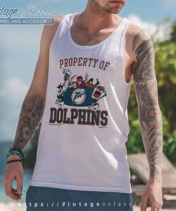 Property Of Dolphins Looney Tunes Tank Top Racerback
