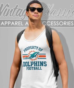 Property Of Miami Dolphins Football Nfl Logo Tank Top Racerback