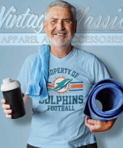 Property Of Miami Dolphins Football Nfl Logo V Neck TShirt