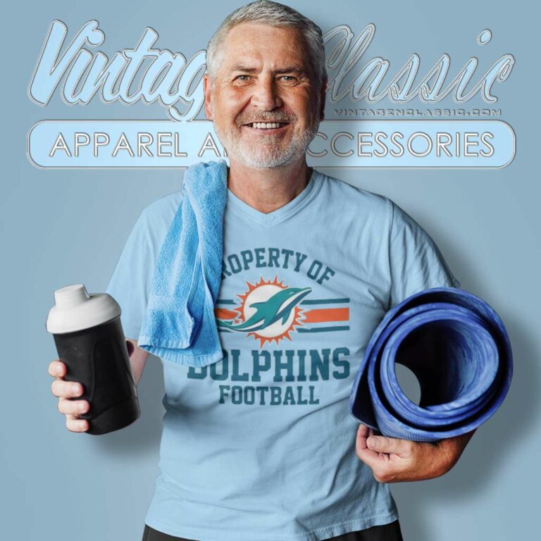 Property Of Miami Dolphins Football Nfl Logo V Neck TShirt Property Of Miami Dolphins Football Nfl Logo V Neck TShirt