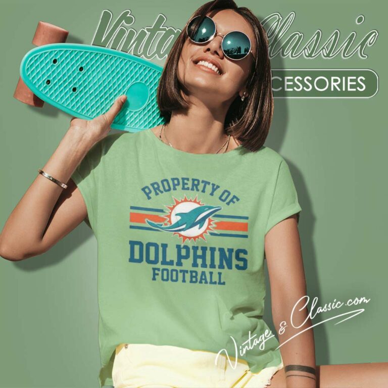 Property Of Miami Dolphins Football Nfl Logo Women TShirt Property Of Miami Dolphins Football Nfl Logo Women TShirt