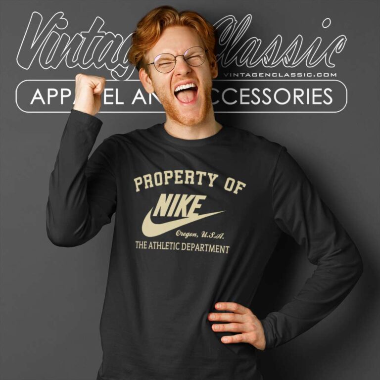 Property Of Nike Oregon Athletic Department Long Sleeve Tee Property Of Nike Oregon Athletic Department Long Sleeve Tee