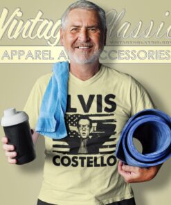 Proud Hits Elvis Costello Detour Live 2024 Us Flag V Neck TShirt