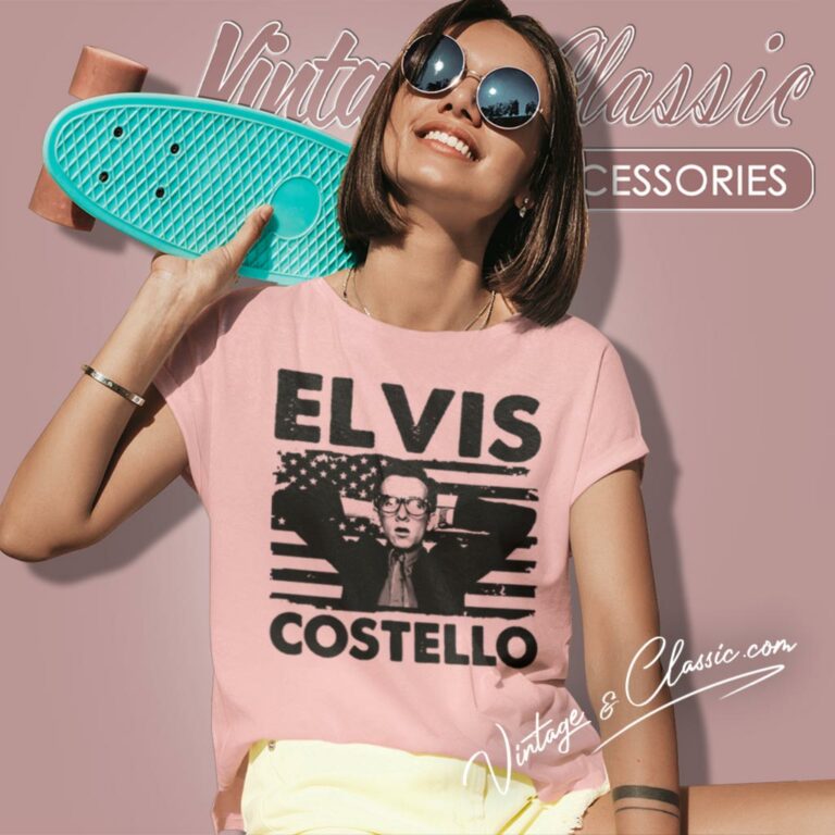 Proud Hits Elvis Costello Detour Live 2024 Us Flag Women T Shirt Proud Hits Elvis Costello Detour Live 2024 Us Flag Women T Shirt